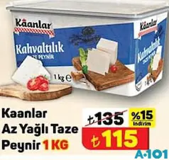 KAANLAR AZ YAĞLI TAZE BEYAZ PEYNİR 1 KG